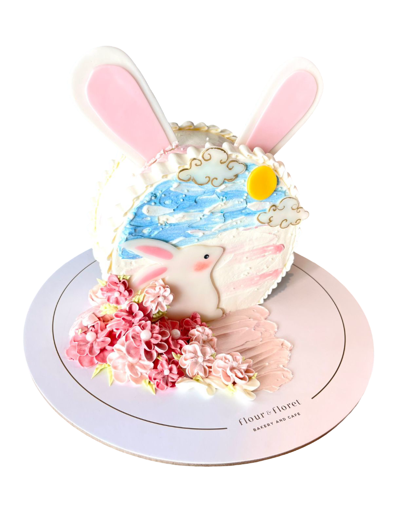 Bunny and Flowers Cake